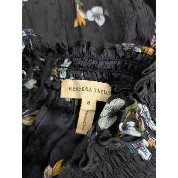 Rebecca Taylor silk top size 8 - Picture 5 of 8